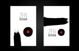 Zen-Design-Tintenpinsel für Flyer-Broschüren-Poster oder Cover-Layout vektor