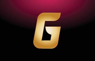 goldenes metall alphabet buchstabe g logo unternehmensikonendesign vektor