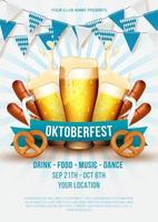 oktoberfest fest affisch mall. vektor illustration