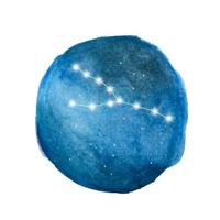 taurus konstellationsikon för stjärntecken. akvarell illustration. vektor