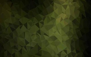 mörkgrön vektor triangel mosaik mall.