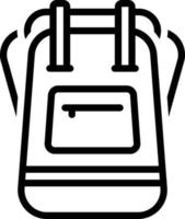 Liniensymbol für Rucksack vektor