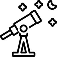 linje ikon för teleskop vektor