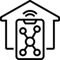 Liniensymbol für Smart Home vektor