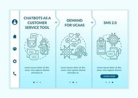 meddelandeprogramvara trend onboarding vektor mall