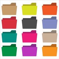 Set Sammlung Ordner Symbol Vektor farbig 5