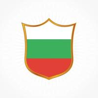 Bulgarien Flaggenvektor mit Schildrahmen vektor
