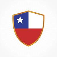 Chile-Flaggenvektor mit Schildrahmen vektor