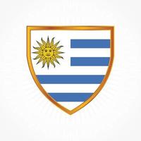 Uruguay-Flaggenvektor mit Schildrahmen vektor