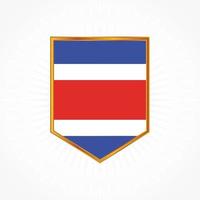 Costa Rica Flaggenvektor mit Schildrahmen vektor