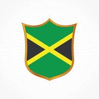 jamaica flaggvektor med sköldram vektor