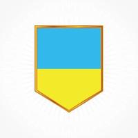 ukraine flagge vektor mit schildrahmen