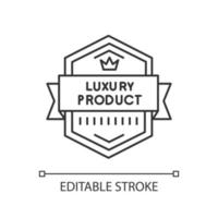 Luxusprodukt Pixel perfektes lineares Symbol vektor