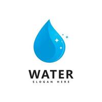 Aqua-Wasser-Logo-Design. Wassertropfen-Vektor-Logo vektor