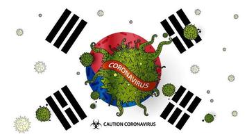 Flagge Japan .sign Coronavirus. Vektor-Illustration. vektor