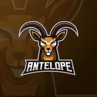 Antilopen-Maskottchen-Logo-Design-Vektor vektor