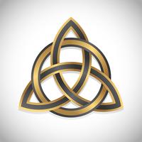 Triquetra-Symbol Gold vektor