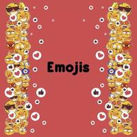 Emoji steht lustige Emoticons Cartoon Ausdrücke Hintergrund vektor