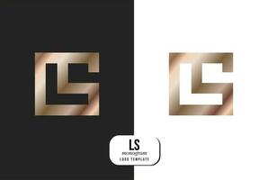 brev l s logotyp lyx. konst deco stil logotyp design för lyx företag varumärke. premie identitet design. vektor