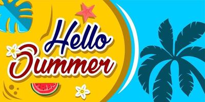 buntes Sommer-Hintergrund-Layout-Banner-Design vektor