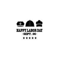 happy labour day -händelse i september, enkel och elegant vektordesign. vektor