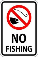 Nej fiske tecken Nej fiske vektor