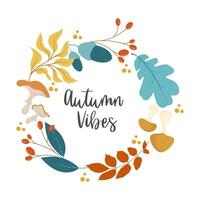 Herbst Hintergrund mit Mehrfarbig Blätter. vektor