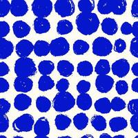 Fett gedruckt naiv spielerisch Bürste Punkte nahtlos Muster. Blau unordentlich skizzieren Hintergrund drucken. Gekritzel zeitgenössisch Hintergründe zum Kinder. schweizerisch Design ästhetisch vektor