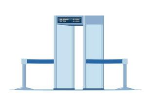 flygplats säkerhet metall detektor. full kropp scanner. säkerhet kolla upp Port. vektor illustration.