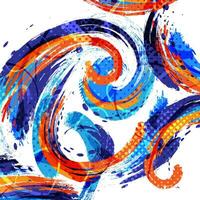 abstrakt und bunt Bürste Hintergrund. Blau und Orange Grunge Hintergrund. Sport Banner. Bürste Schlaganfall Illustration. kratzen und Textur Elemente zum Design vektor