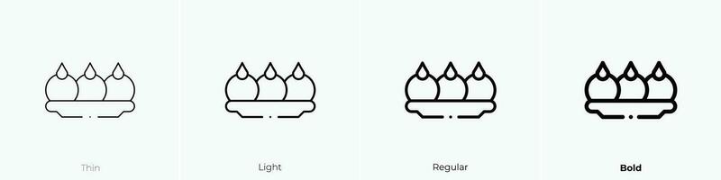 Sandesh Symbol. dünn, Licht, regulär und Fett gedruckt Stil Design isoliert auf Weiß Hintergrund vektor