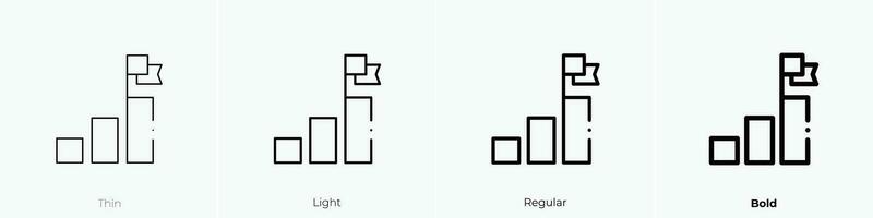 Rahmen Symbol. dünn, Licht, regulär und Fett gedruckt Stil Design isoliert auf Weiß Hintergrund vektor