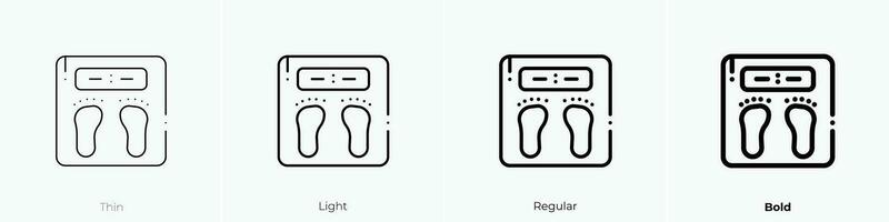 skala ikon. tunn, ljus, regelbunden och djärv stil design isolerat på vit bakgrund vektor