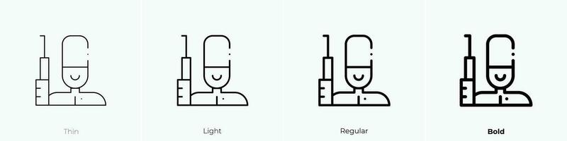 königlich bewachen Symbol. dünn, Licht, regulär und Fett gedruckt Stil Design isoliert auf Weiß Hintergrund vektor