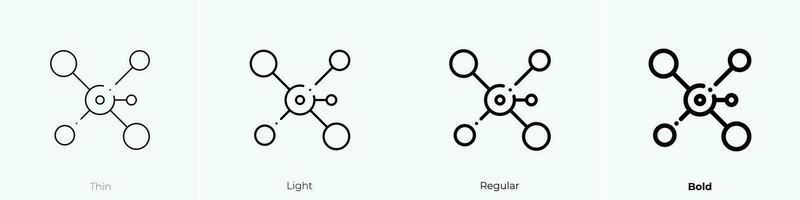 Teilen Symbol. dünn, Licht, regulär und Fett gedruckt Stil Design isoliert auf Weiß Hintergrund vektor