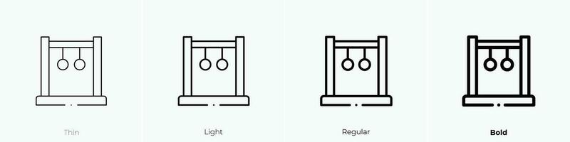 Ringe Symbol. dünn, Licht, regulär und Fett gedruckt Stil Design isoliert auf Weiß Hintergrund vektor