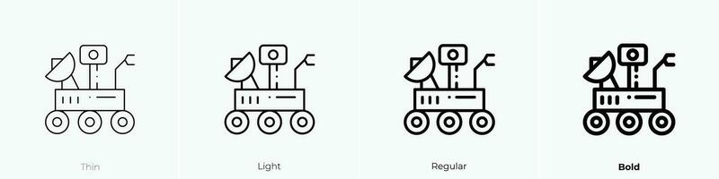 Rover Symbol. dünn, Licht, regulär und Fett gedruckt Stil Design isoliert auf Weiß Hintergrund vektor