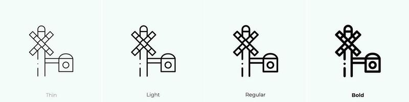 Straße Zeichen Symbol. dünn, Licht, regulär und Fett gedruckt Stil Design isoliert auf Weiß Hintergrund vektor