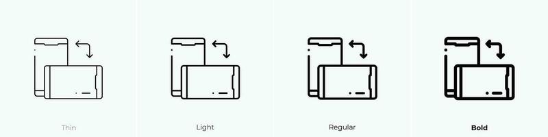 reaktionsschnell Symbol. dünn, Licht, regulär und Fett gedruckt Stil Design isoliert auf Weiß Hintergrund vektor