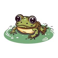 Frosch Karikatur Vektor Illustration. isoliert auf Weiß Hintergrund. Vektor Illustration.