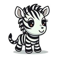 söt zebra tecknad serie maskot karaktär vektor illustration.