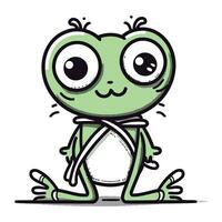 süß Frosch Karikatur Charakter Vektor Illustration. süß Karikatur Frosch Charakter.