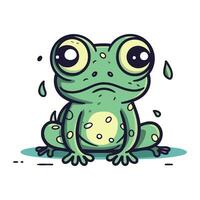 Frosch. Vektor Illustration. isoliert auf ein Weiß Hintergrund.