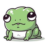 Frosch Karikatur Charakter. Vektor Illustration von ein komisch Grün Frosch.