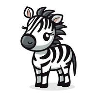 söt zebra tecknad serie maskot karaktär vektor illustration.