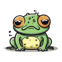 Frosch Karikatur Charakter. Vektor Illustration isoliert auf ein Weiß Hintergrund.