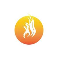 Feuer Flamme Logo Vektor Vorlage Illustration