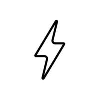 symboler av elektricitet och blixt- strejker vektor