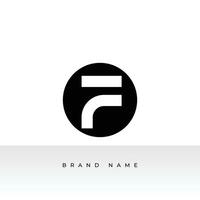 första brev f logotyp mall design i avrundad form. logotyp ikon design mall element. monogram. linjär logotyp. enkel vektor tecken illustration i en modern stil.