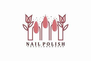 Nagel Salon Logo Design Vektor mit kreativ Nagel Polieren Schönheit
